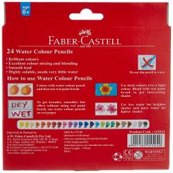 FABER-CASTELL 24 WATER COLOUR PENCILS + PAINT BRUSH